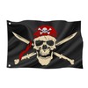 Pirate Flag in Various Sizes, Weatherproof with Eyelets, Outdoor and