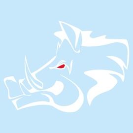 Wild Boar Sticker Film Decor for Car, Car Accessories, Wedge Head Motif Wild Sow Boar Hunting Hunter Hunting Car Sticker (White, Small K138)