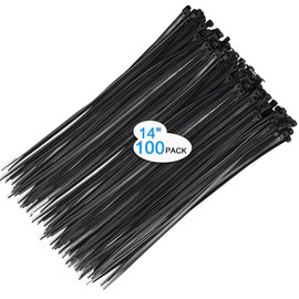 4in Zip Ties 100 PCS Black Nylon - Heavy Duty, UV-Resistant, High/Low Temperature, Flame-Retardant, Corrosion-Resistant, Flexible, Eco-Friendly - Ideal for Home, Fence