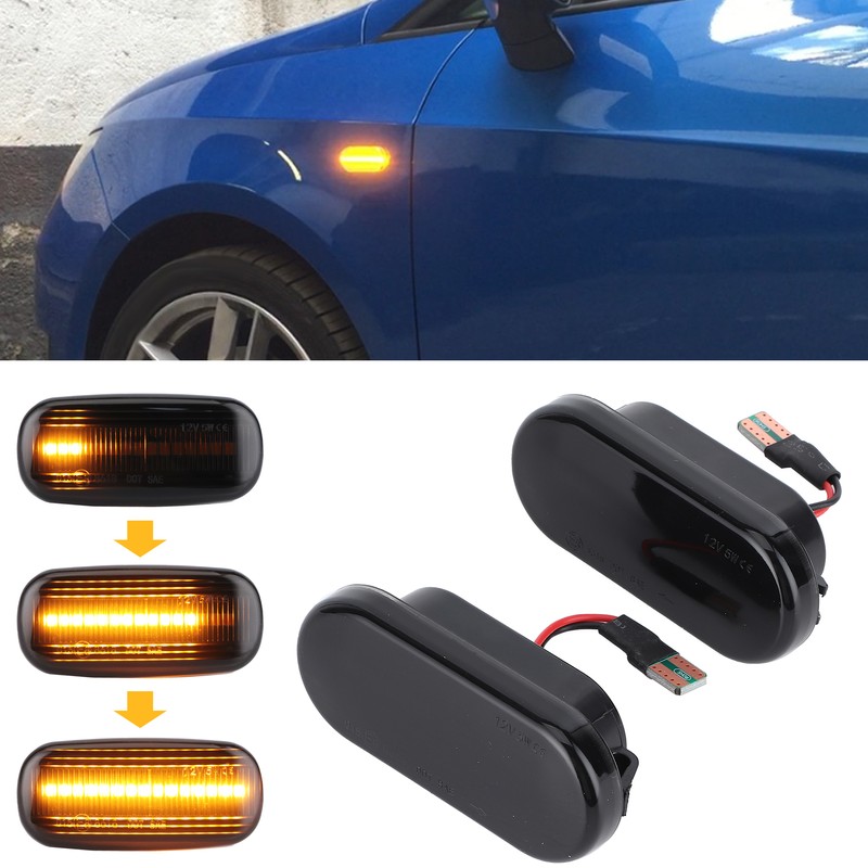 2Pcs LED Side Marker Lights Fender Turn Indicator Lamp Car