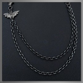 Buzz Selection AC289 Men's Wallet Chain Key Ring Belt Bat Fall Prevention Retro Design