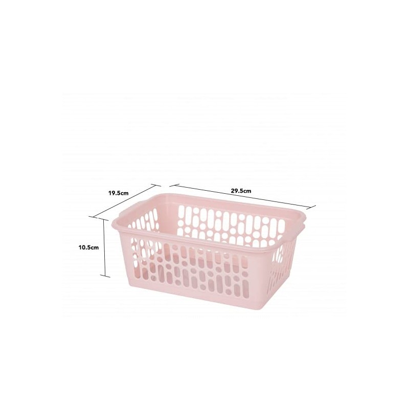 6-Pack Plastic Handy Basket - Blush Pink | Classroom Storage