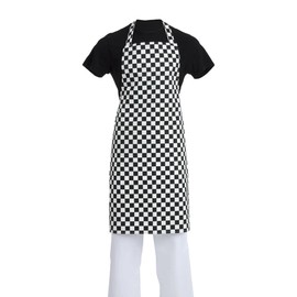 Whites Chefs Clothing A275 Poly-Cotton Apron, Black and White Check
