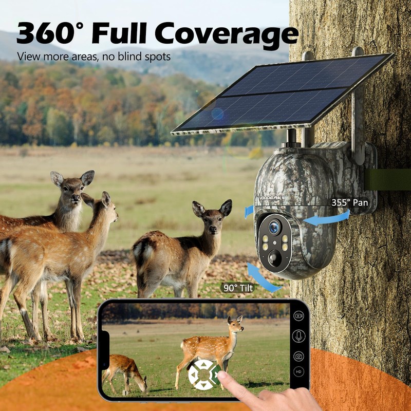 VOOPEAK Cellular Trail Camera, 2.5K Trail Cameras Built-in SIM Card