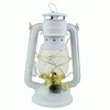 HEINZE Petroleum Lamp, White, with Brass-Plated Elements, Height 24 cm,