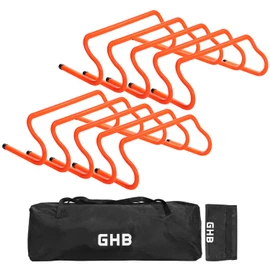 GHB 10 Pack 8" Agility Hurdles Speed Agility Training Hurdles, Detachable Sturdy Hurdles Training Equipment Set with Carry Bag for Kids,Athletes,Soccer,Basketball