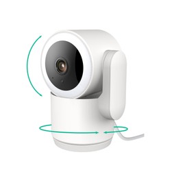 Luna 2K Indoor Cameras for Home Security, 2.4GHz & 5GHz WiFi, 360-Degree Pan-Tilt, Built-in Spotlight, Human Auto Tracking, Siren, Pet/Dog/Baby Camera with Phone app, White (2025 Upgrade Version)