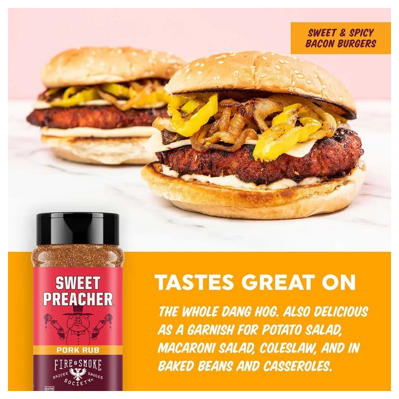 Fire And Smoke Society Sweet Preacher BBQ Rub, 17 oz.