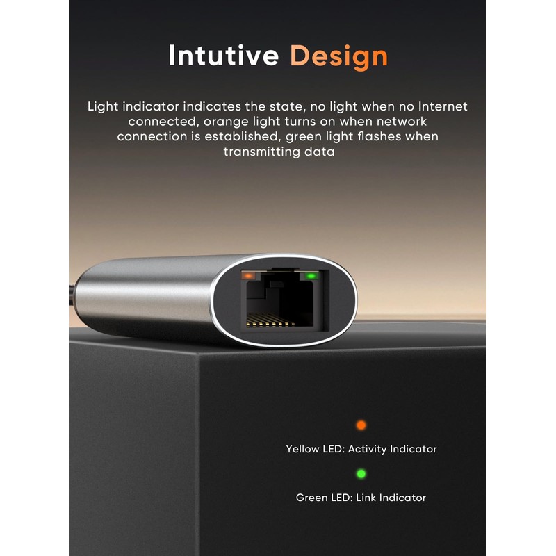 CableCreation 5Gbps USB C to Ethernet Adapter, 5Gbps Type C