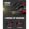 VICTGOAL Bicycle Helmet MTB Helmet with Removable Magnetic Safety Goggles