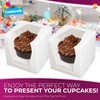 SOL 24pk Individual Cupcake Boxes – 9x9x9cm Boxes with Window