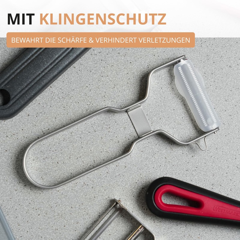 Westmark Peeler with 2 Edge Serrated Blades - Ideal for