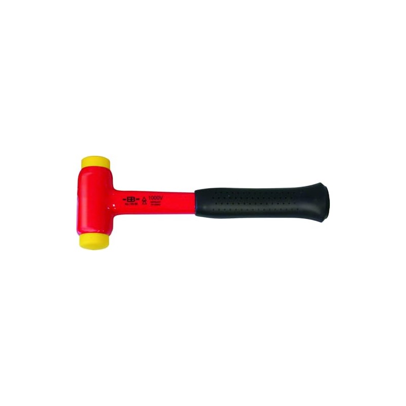 Eulenbach vollisolierter Schonhammer 745-25 – Rückschlagfreier Hammer mit auswechselbarem Kopf,