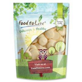 Food to Live Raw Cacao Butter Wafers, 1 Pound Pure, Cold-Pressed, Unfiltered, Unrefined, Non-Deodorized, Kosher, Keto, Vegan, Sirtfood, Bulk. Great for Cooking, Baking, Hot White Chocolate