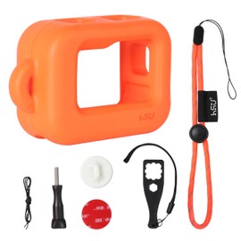 HSU Floaty Case for Insta360 Ace Pro and Insta360 Ace, Floating Case with Long Screw and Adhesive Anchors for Snorkeling, Surfing, Wakeboarding, Insta 360 Ace Pro Accessories