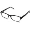 Foster Grant James Multifocus Rectangular Reading Glasses, Black/Transparent, 53 mm