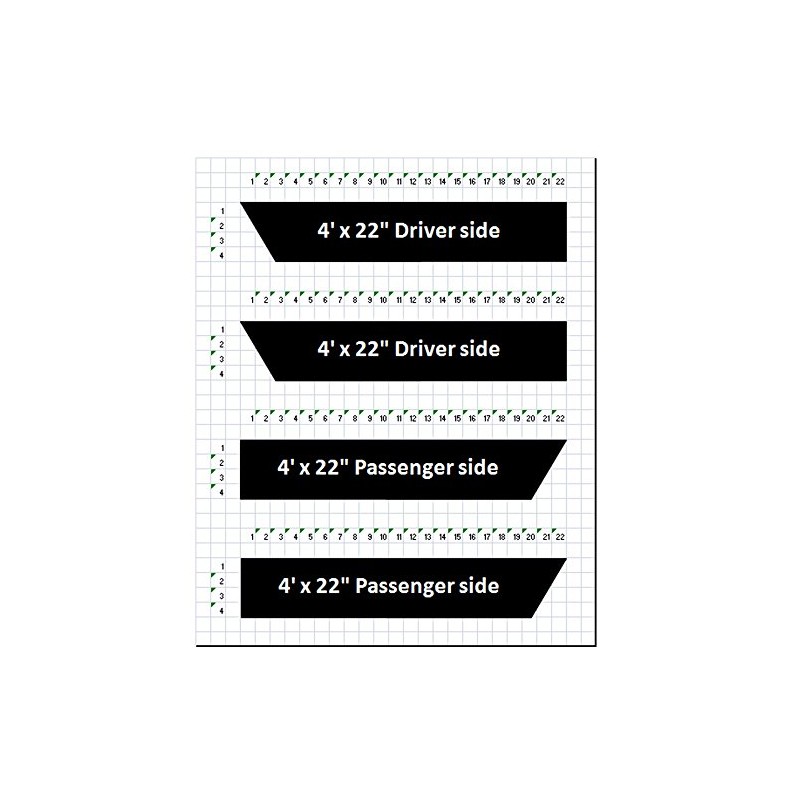 4 Inch Rear Fender Hash Mark Double Bars Racing Stripes