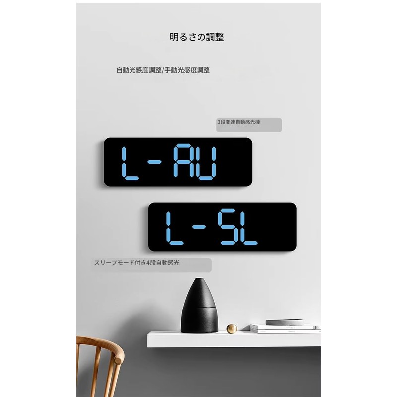 zmart Large Digital Wall Clock Temperature Humidity Week Display Brightness