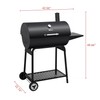 Royal Gourmet CC1830 30 Barrel Charcoal Grill with Side Table,
