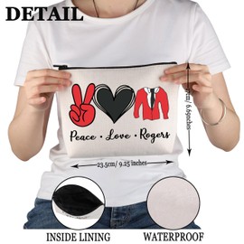 PWHAOO TV Show Inspired Gift Peace Love Makeup Bag TV Show Fan Cosmetic Bag TV Show Merch