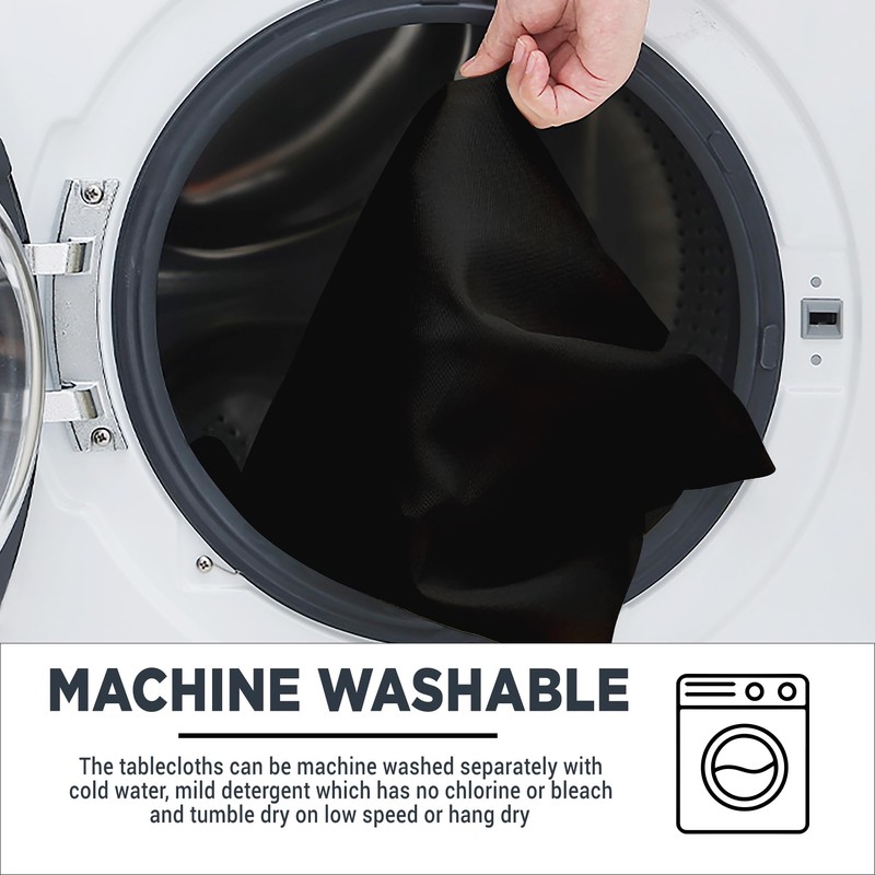 WedDecor Premium Quality 60 x 102 Inch Black 1pc Rectangular