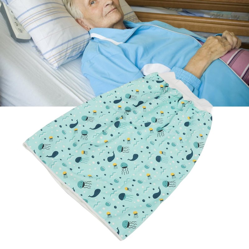 Nappy Skirt for Adults, Portable Cotton Fabric Incontinence Mat, Washable