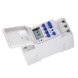 Walfront Digital Timer Switch LCD Display,Weekly Programmable Electronic Relay Time Switch 16 ON 8 Off Timer(24V), Timer