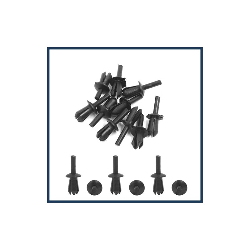 INFINAUTO 10pcs 5mm Plastic Rivet Engine Trim Fastener Panel Retainer