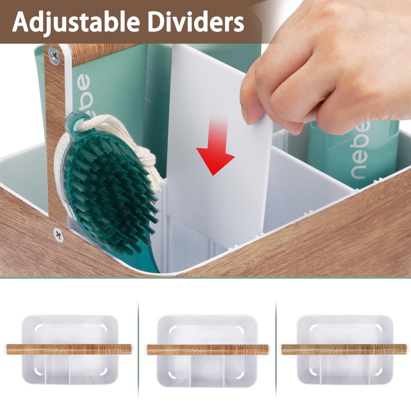 BYUNER Shower Caddy Portable for College: Devided Bathroom Caddy Shower