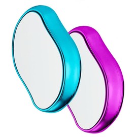 UQMIQURA 2 Stück Nano Haarentferner Stein, Kristall Haarradierer zur Haarentfernung, Crystal Haarentfernungsgerät für Damen und Herren, Schmerzfreie Lösung für Rücken, Arme und Beine (Blau und Rosa)