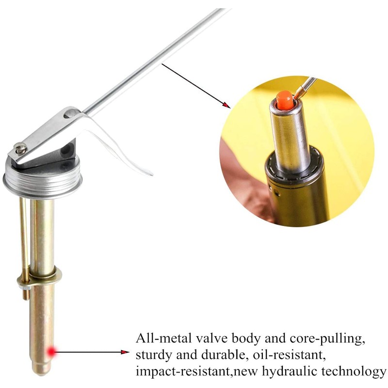 Utoolmart Pump Oil Can 500g Metal High Pressure Oiler Spray