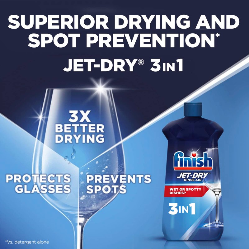 Finish Jet Dry Dishwasher Rinse Aid, 8.45 Ounce