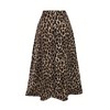 GORGLITTER Women's Leopard A Line Flared Flowy Maxi Skirt High