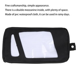 Fin Bag 10" Black Surfboard Surfing Fin Storage Bag Fin Case Fin Wallet Durable Canvas Handbag Water Sports Accessories Durable Long Time Use