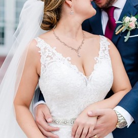 EVER FAITH Wedding Jewelry Sets for Women, Bridesmaids, Brides, Rose Gold Plated Gorgeous Floral Marquise CZ Necklace Dangle Earrings Set for Bridal Prom