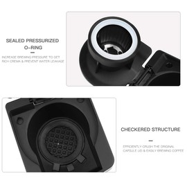 PALUMMA Reusable Coffee Capsules Suitable for Espresso Capsules Compatible with Krups KP Genio 2 Genio 2 Mini Me EDG250R (Black)