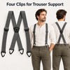 Men's Work Suspenders – 1.5-Inch Adjustable Elastic X-Back Straps with