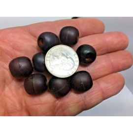 Unbranded 12  Drawstring Cord Stoper End Cap toggles  Bags clothing  - Brown 5/8  D500