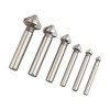 HALJIA 6 pcs 90 Degree 3 Flutes HSS Countersink Drill