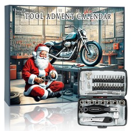 MH MYLUNE HOME Tool Advent Calendar for Adult Men-24 Days Christmas Countdown Gift Set with Premium Sockets,Hex Keys&DIY Accessories-2025 Xmas Unique Holiday Gift for Mechanics,Automotive Enthusiasts