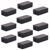 Heyiarbeit 10Pcs 1.89"x1.02"x0.61" ABS Black Dustproof Electronic Junction Box Enclosure