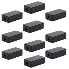 Heyiarbeit 10Pcs 1.89"x1.02"x0.61" ABS Black Dustproof Electronic Junction Box Enclosure Project Box Cord Protector For Electronic Projects