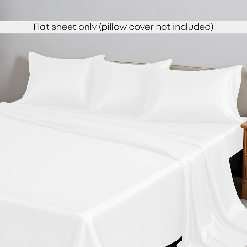 LINENWALAS 100% Organic Bamboo Small Double 4ft Bed Flat Bed