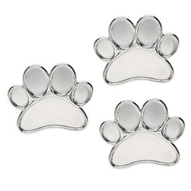 Mikinona 3pcs Nail Art Palette Set Paint Tray Mini Finger Ring Nail Art Feet Shaped Manicure Supplies Alloy Palette for Pigments