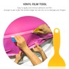 TEHAUX 25pcs Plastic Scraper, Portable Yellow Plastic Putty, Car Film