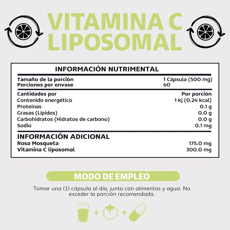 Beyond Vitamins Liposomal Vitamin C 300mg with Rose Hips -