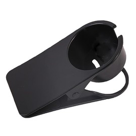 Sisyphy Drink Holder Desk Cup Holder Clamp On - Upgraded Design, Handle Opening, Easy Installation, Space Saving, Small Storage, Pack of 2, Black