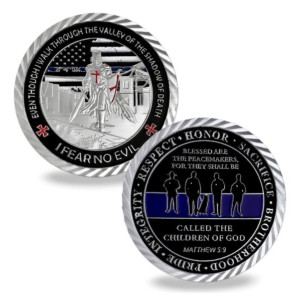US Police Officers Challenge Coin Thin Blue Line Law Enforcement Commemorative Coins