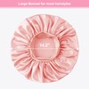 ZHENSILK 3PCS Silk Sleep Bonnet for Women, Large Satin Hair