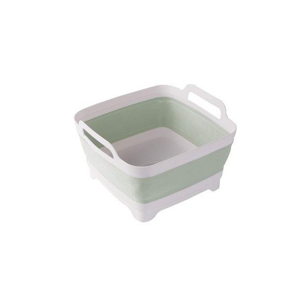 ddLUCK Dish Basin Collapsible with Drain Plug Carry Handles for